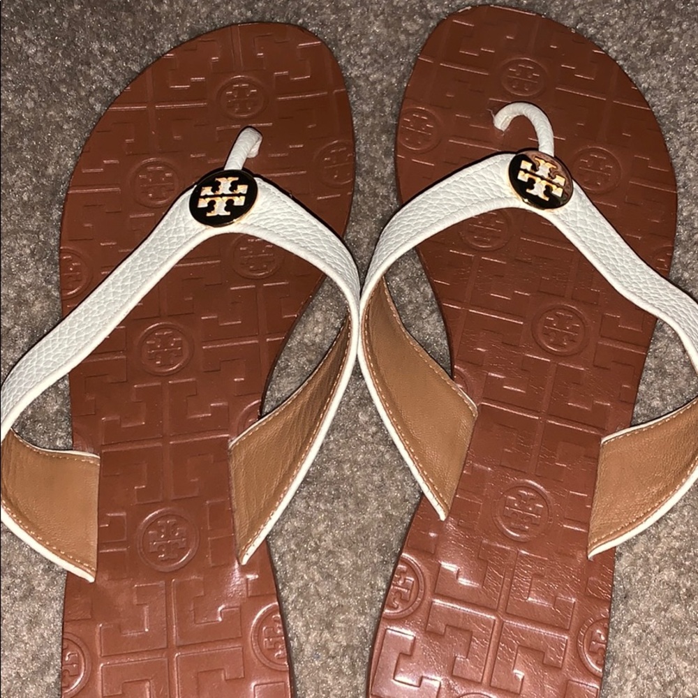 White Tory Burch Sandals